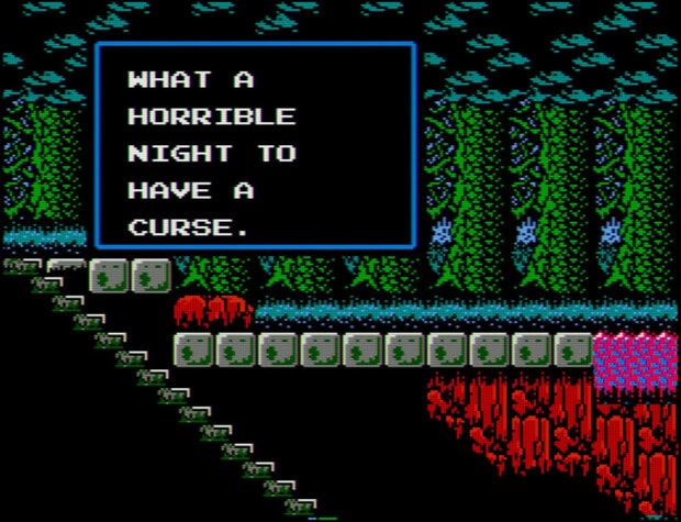 Retrostelussa Castlevania II: Simon’s Quest – miten kamalan kirottu peli.