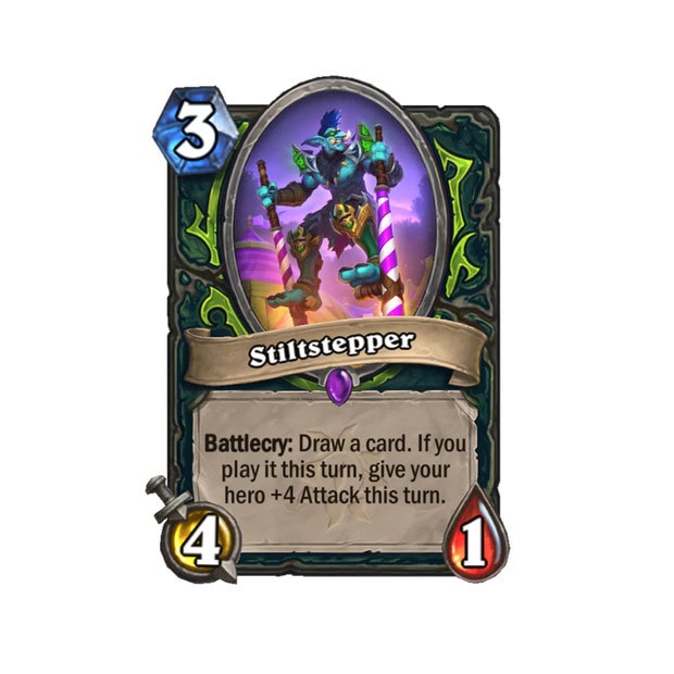  Stiltstepper – The Darkmoon Faire is home to all manners of performers and colorful characters, just look at Stiltstepper. Balancing on stilts is tough, but if you can stay up there, the height can lead to some powerful attacks.Pelaaja.fi esittelee uuden Hearthstone-laajennuksen Stiltstepper-kortin