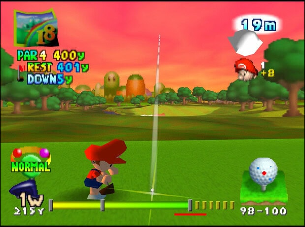 Retrostelussa Mario Golf