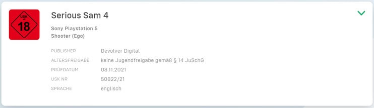 Serious Sam 4, PlayStation 5