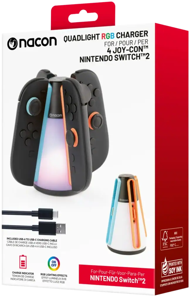 Nacon Switch 2 Quadpro RGB -latausasema - 1