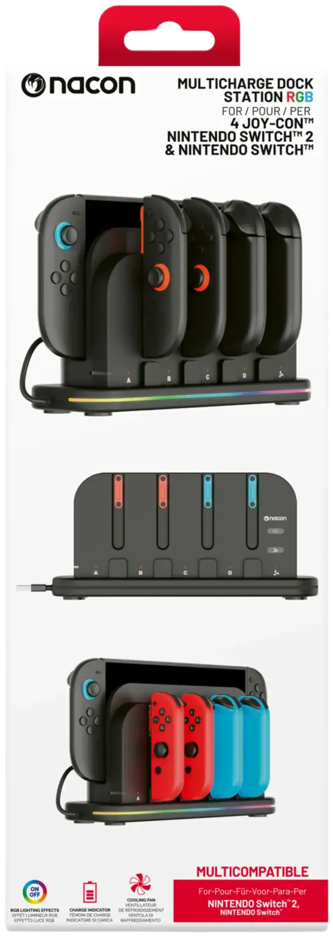 Nacon Switch 2 Multilataustelakka RGB:llä - 2